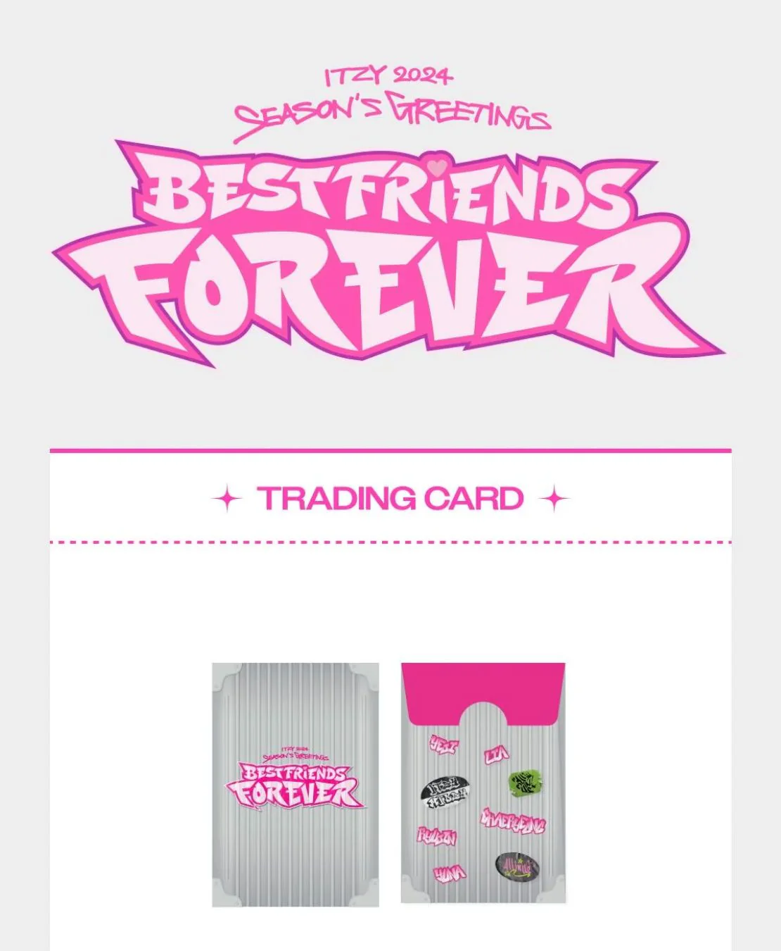ITZY - TRADING CARD (2024 SEASONS GREETINGS 'BEST FRIENDS FOREVER') - Image 2
