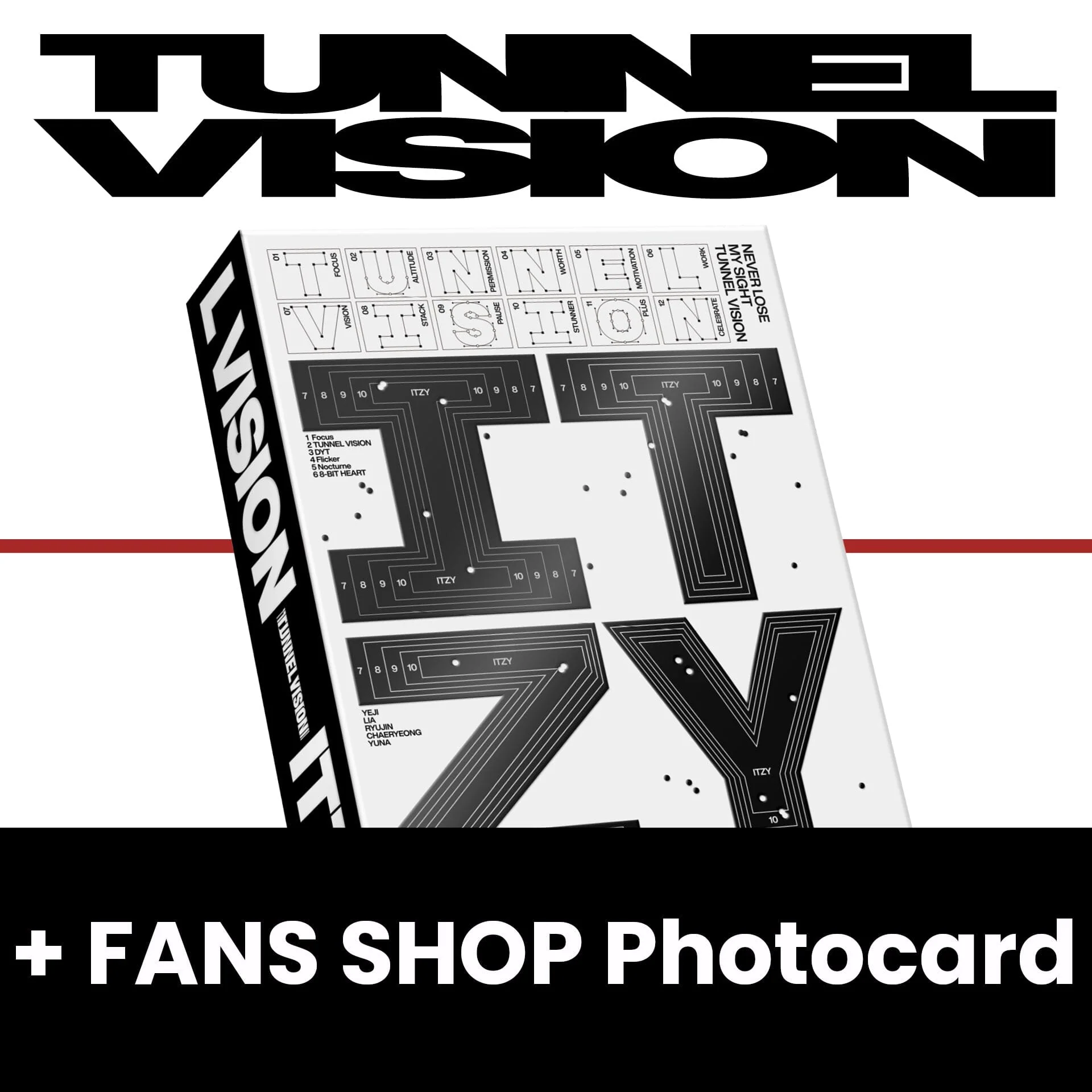 ITZY - TUNNEL VISION (BOX VER.) + FANS SHOP Photocard