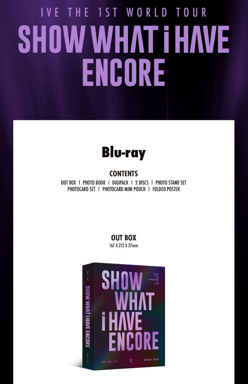 IVE - THE 1ST WORLD TOUR 'SHOW WHAT I HAVE' ENCORE (BLU-RAY/ KIT) - Image 2