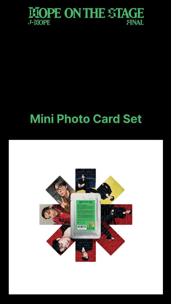 J-HOPE (BTS) - MINI PHOTO CARD SET (J-HOPE TOUR 'HOPE ON THE STAGE FINAL' MD) - Image 2