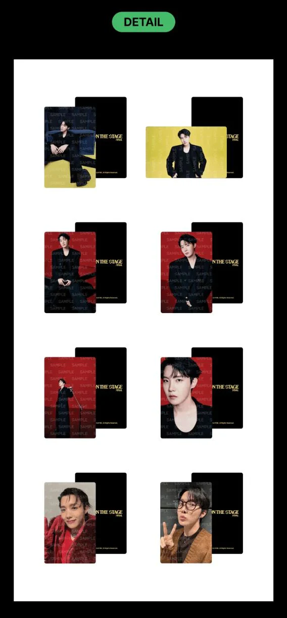 J-HOPE (BTS) - MINI PHOTO CARD SET (J-HOPE TOUR 'HOPE ON THE STAGE FINAL' MD) - Image 4