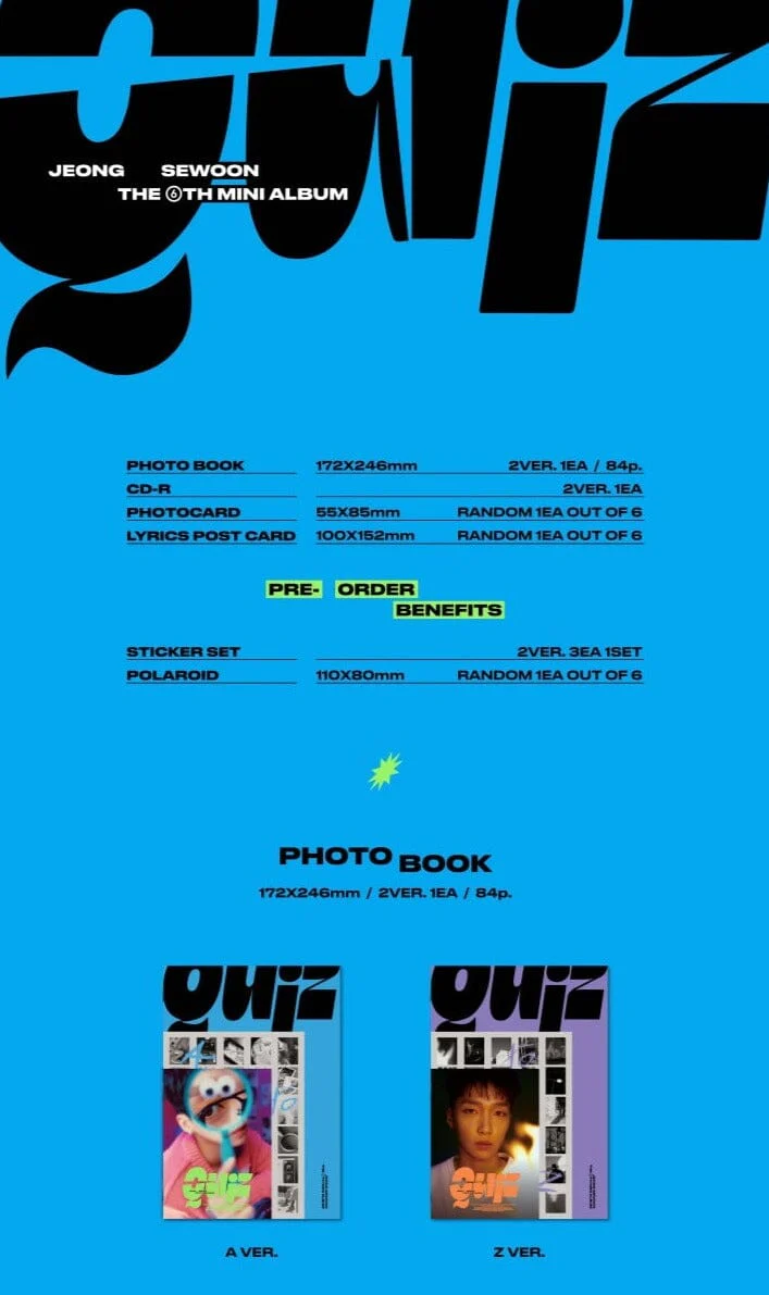 JEONG SE WOON - QUIZ (THE 6TH MINI ALBUM) - Image 2