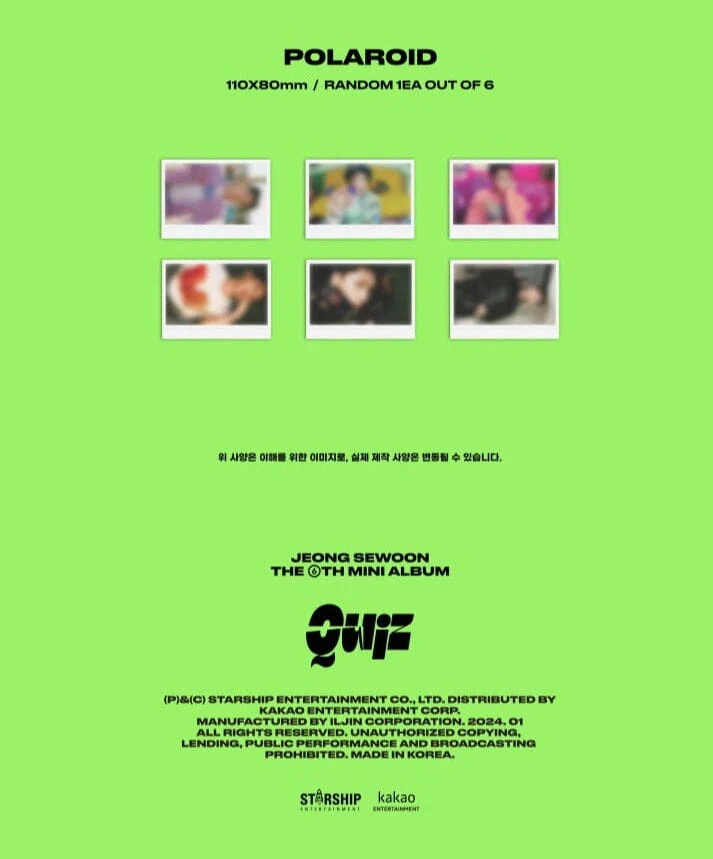 JEONG SE WOON - QUIZ (THE 6TH MINI ALBUM) - Image 5