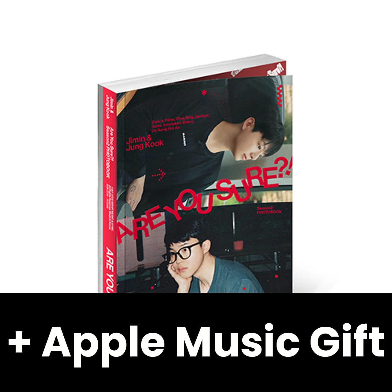 JIMIN X JUNGKOOK (BTS) - ARE YOU SURE?! SEASON2 (PHOTOBOOK) + Apple Music Gift