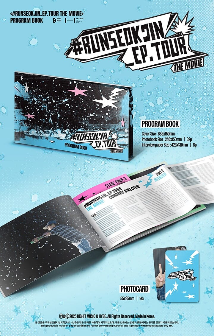 JIN (BTS) - '#RUNSEOKJIN_EP.TOUR THE MOVIE' PROGRAM BOOK - Image 2
