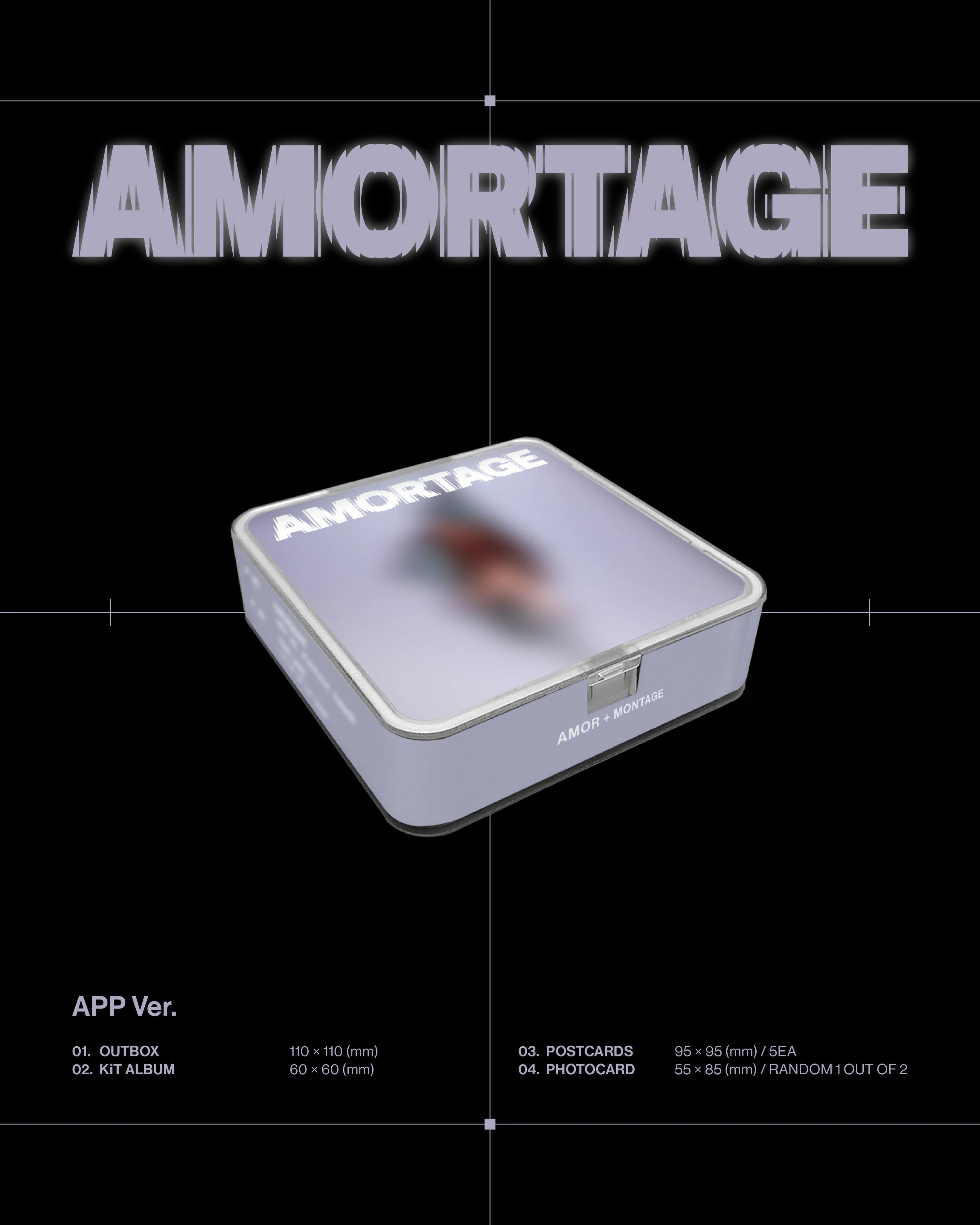 JISOO (BLACKPINK) - AMORTAGE (APP VER.) + YG Polaroid Photocard - Image 2