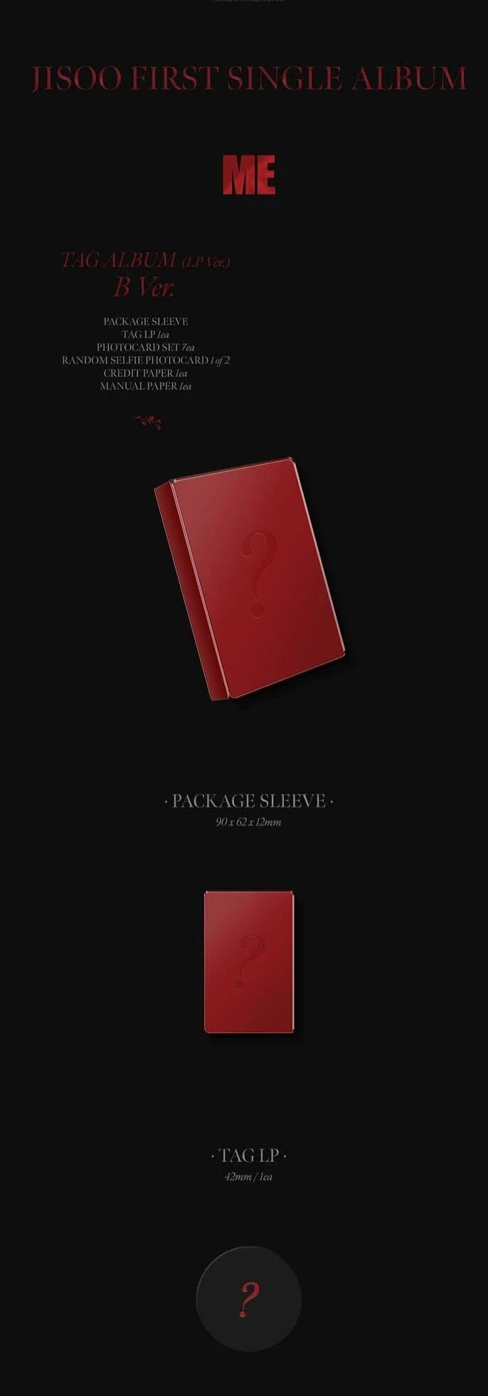 JISOO - FIRST SINGLE ALBUM [ME] YG TAG ALBUM (LP Ver.) - Image 8