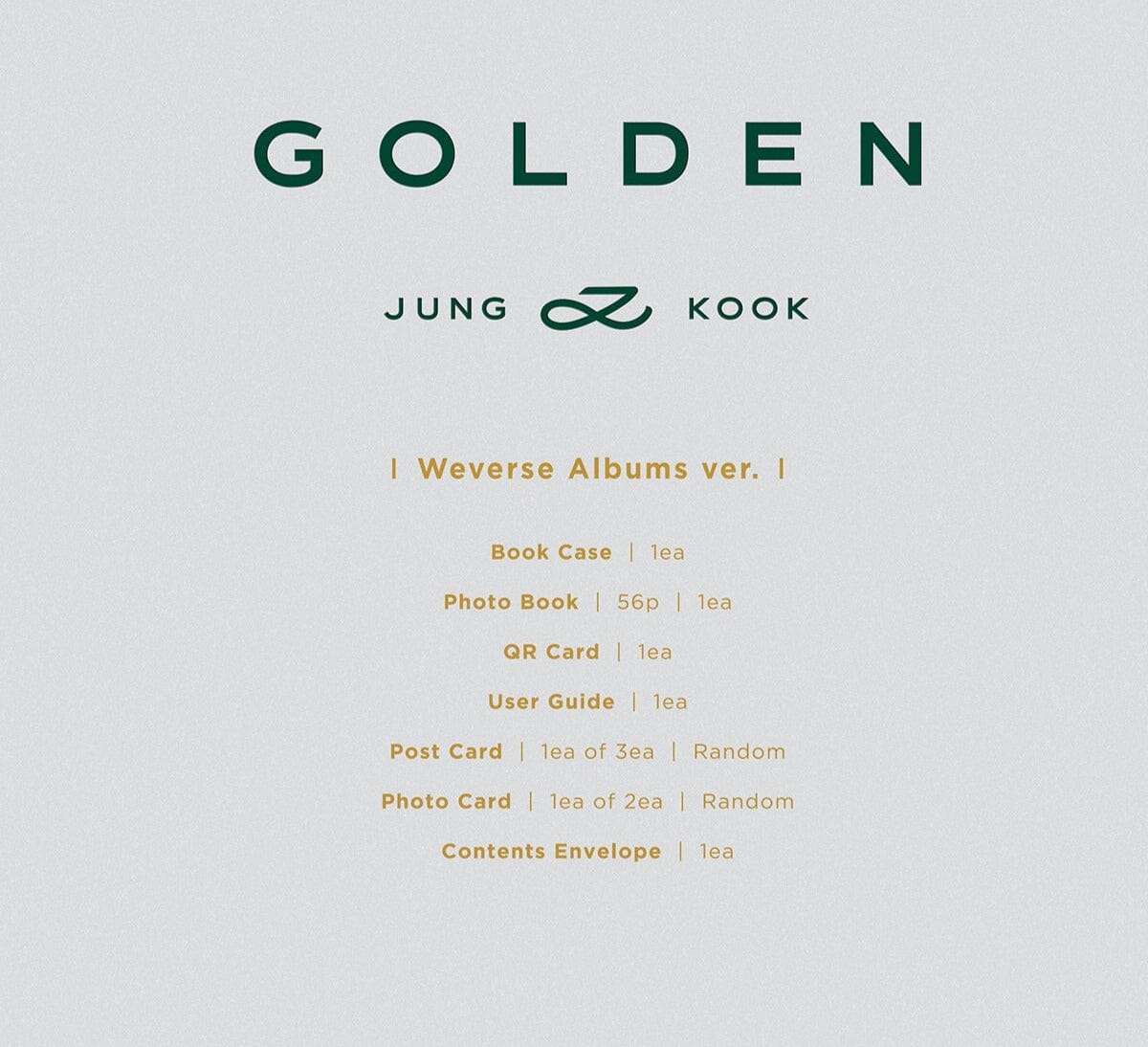 JUNGKOOK (BTS) - GOLDEN (WEVERSE ALBUMS VER.) - Image 2