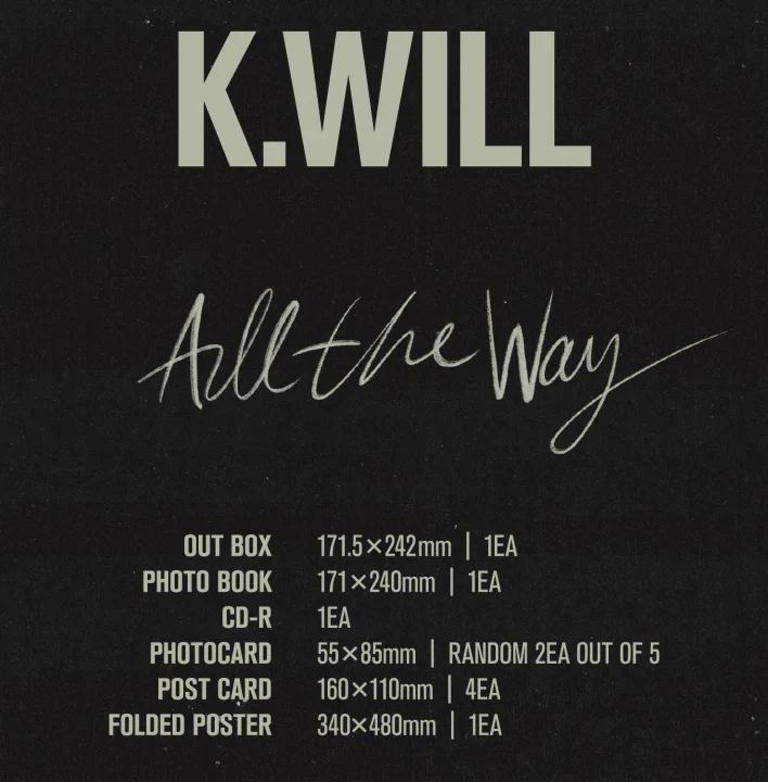 K.WILL - ALL THE WAY (7TH MINI ALBUM) - Image 2