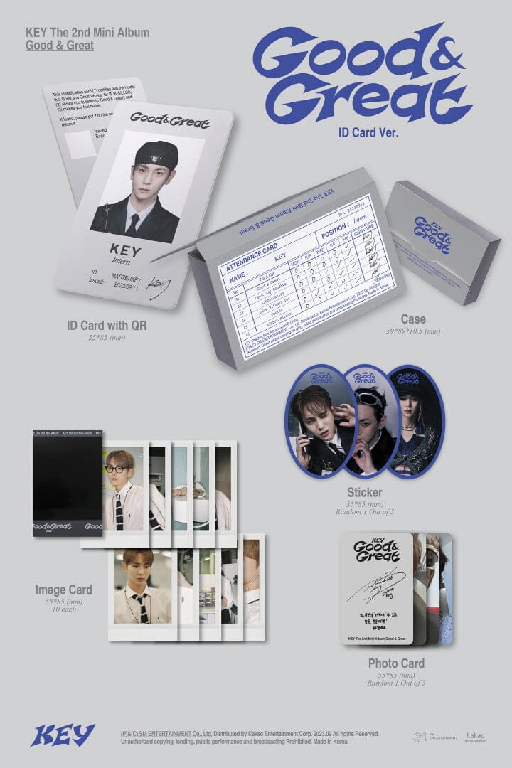 KEY (SHINee) - GOOD & GREAT (2ND MINI ALBUM) ID CARD VER. - Image 2