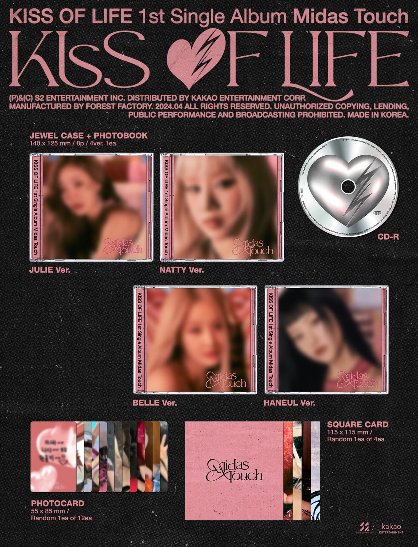 KISS OF LIFE - MIDAS TOUCH (1ST SINGLE ALBUM) JEWEL VER. - Image 2