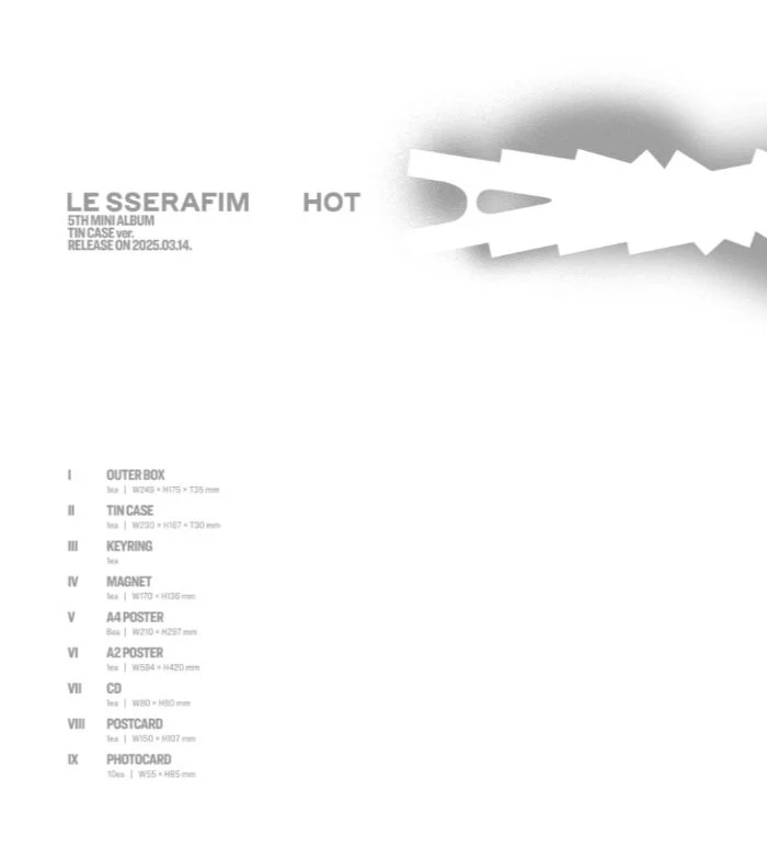 LE SSERAFIM - HOT (TIN CASE VER.) - Image 2