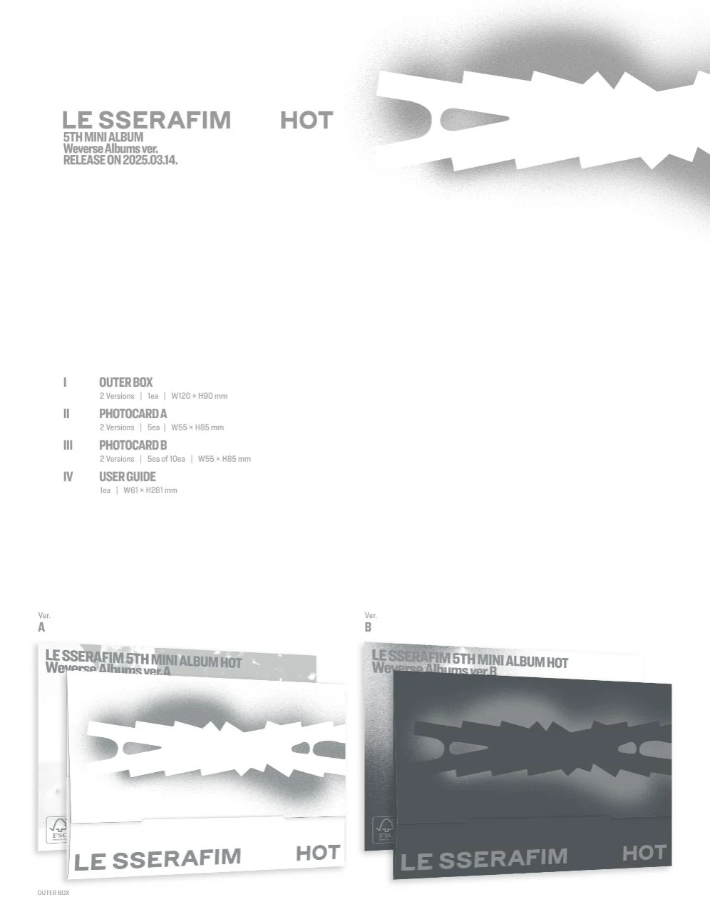 LE SSERAFIM - HOT (WEVERSE ALBUMS VER.) - Image 2