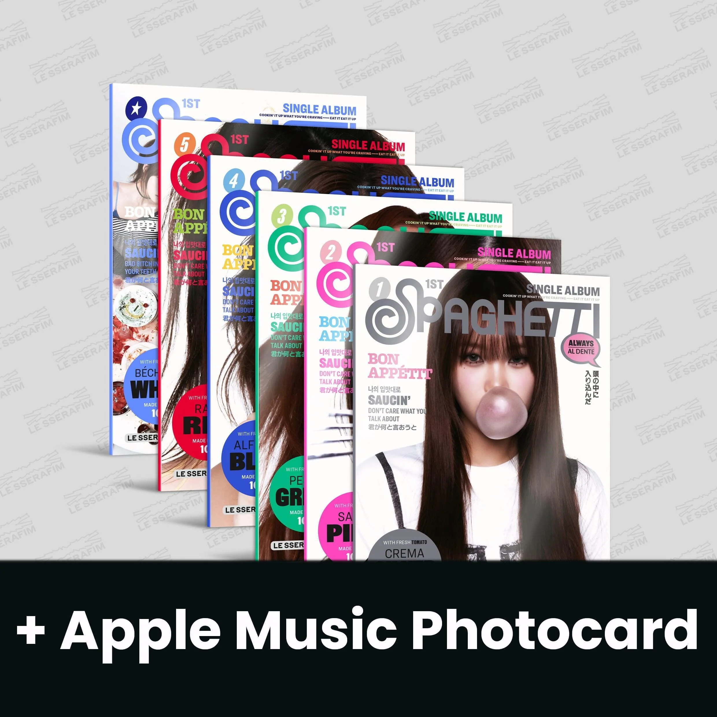 LE SSERAFIM - SPAGHETTI (COMPACT VER.) + Apple Music Photocard