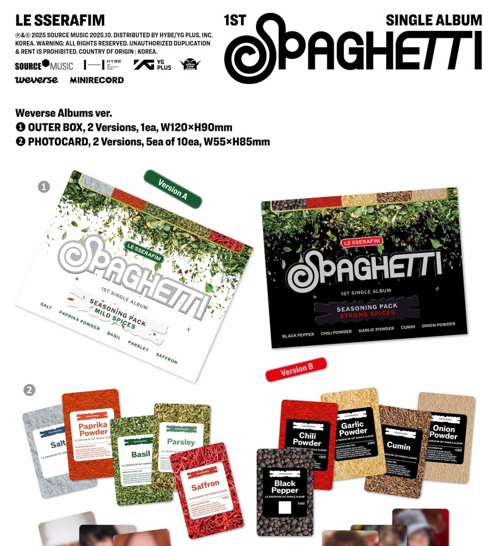 LE SSERAFIM - SPAGHETTI (WEVERSE ALBUMS VER.) + Apple Music Gift - Image 3