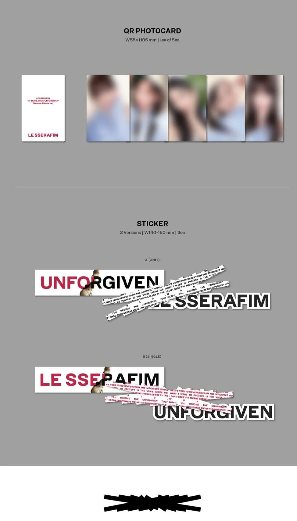 LE SSERAFIM - UNFORGIVEN (Weverse Album Ver.) - Image 4