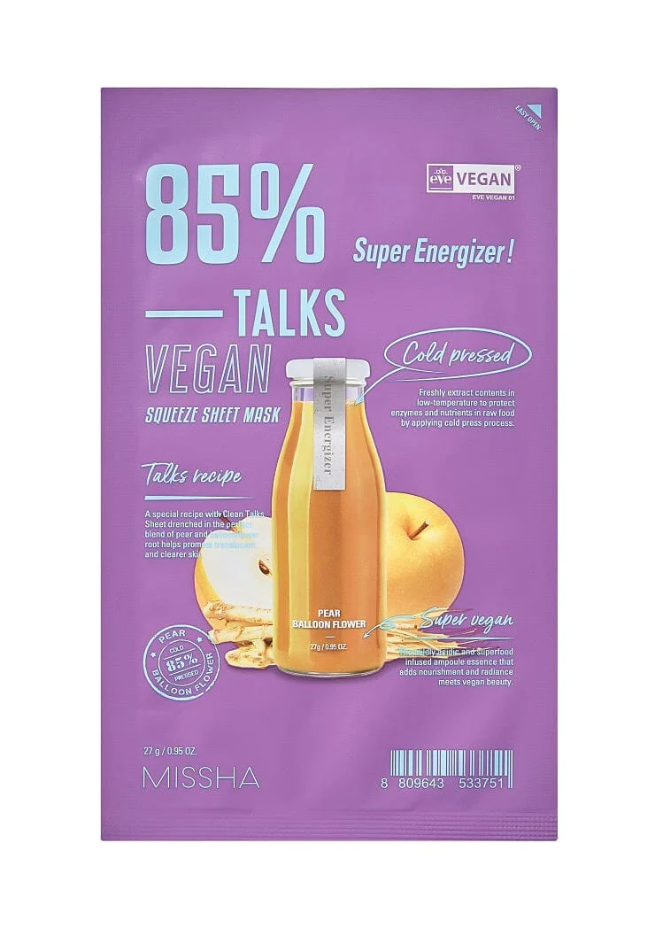 MISSHA - Talks Vegan Squeeze Sheet Mask Super Energizer
