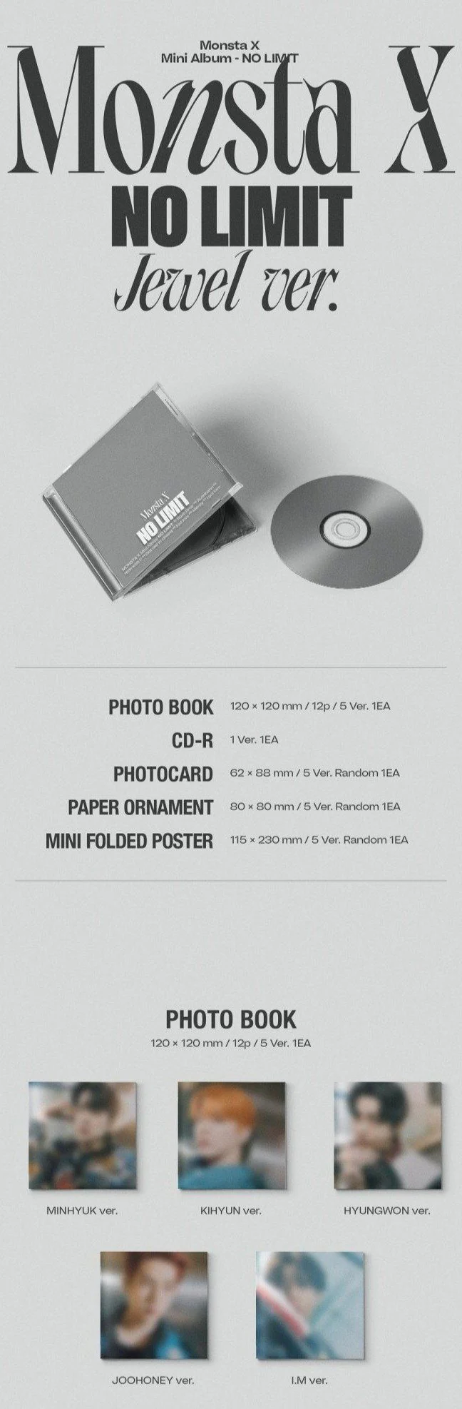 Monsta X - [NO LIMIT] jewel Ver. (10th Mini) - Image 2