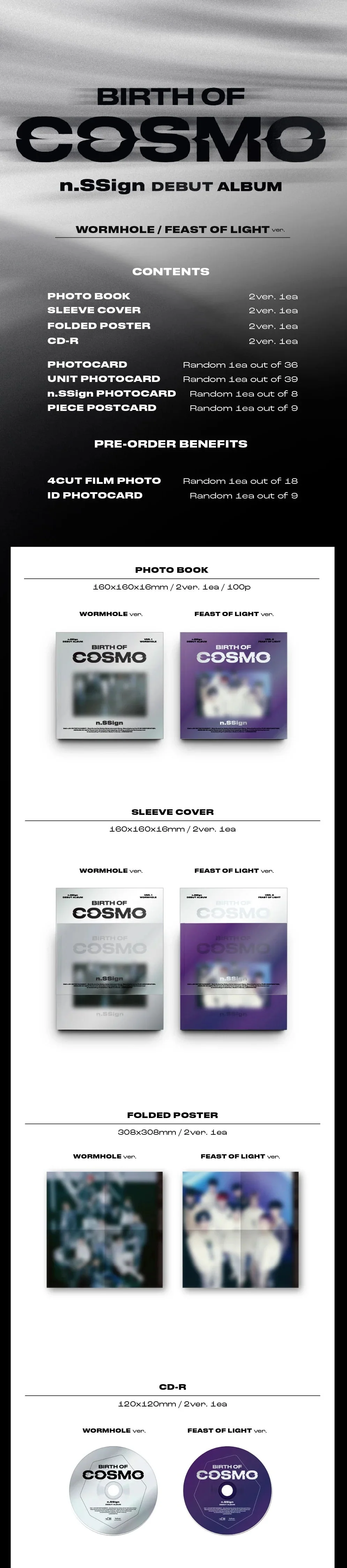 N.SSIGN - BIRTH OF COSMO (DEBUT ALBUM) WORMHOLE FEAST OF LIGHT VER. - Image 2