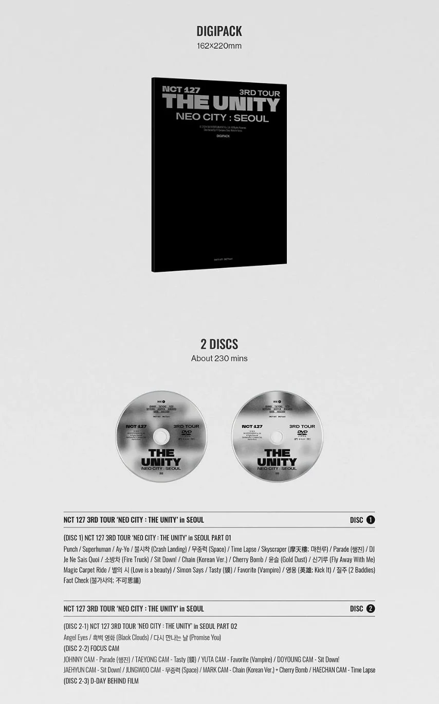 NCT 127 - 3RD TOUR 'THE UNITY' NEO CITY : SEOUL (DVD/ BLU-RAY/ DIGITAL CODE) - Image 4