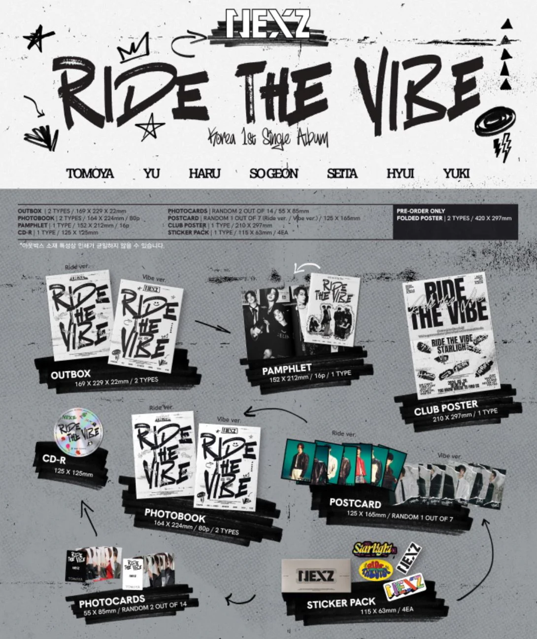 NEXZ - RIDE THE VIBE (KOREA 1ST SINGLE ALBUM) - Image 2