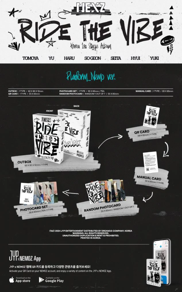 NEXZ - RIDE THE VIBE (KOREA 1ST SINGLE ALBUM) PLATFORM NEMO VER. - Image 2
