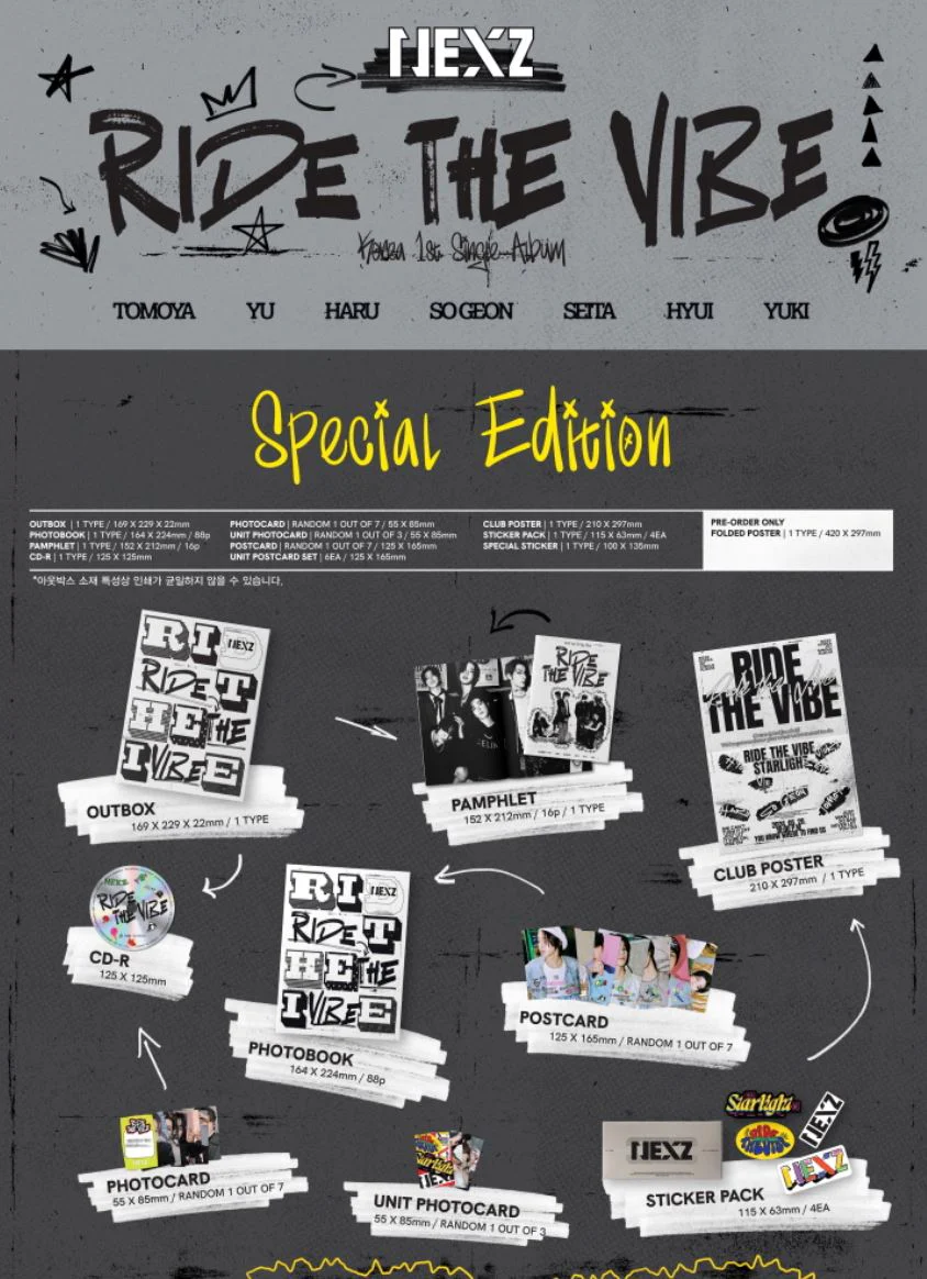 NEXZ - RIDE THE VIBE (KOREA 1ST SINGLE ALBUM) SPECIAL EDITION - Image 2
