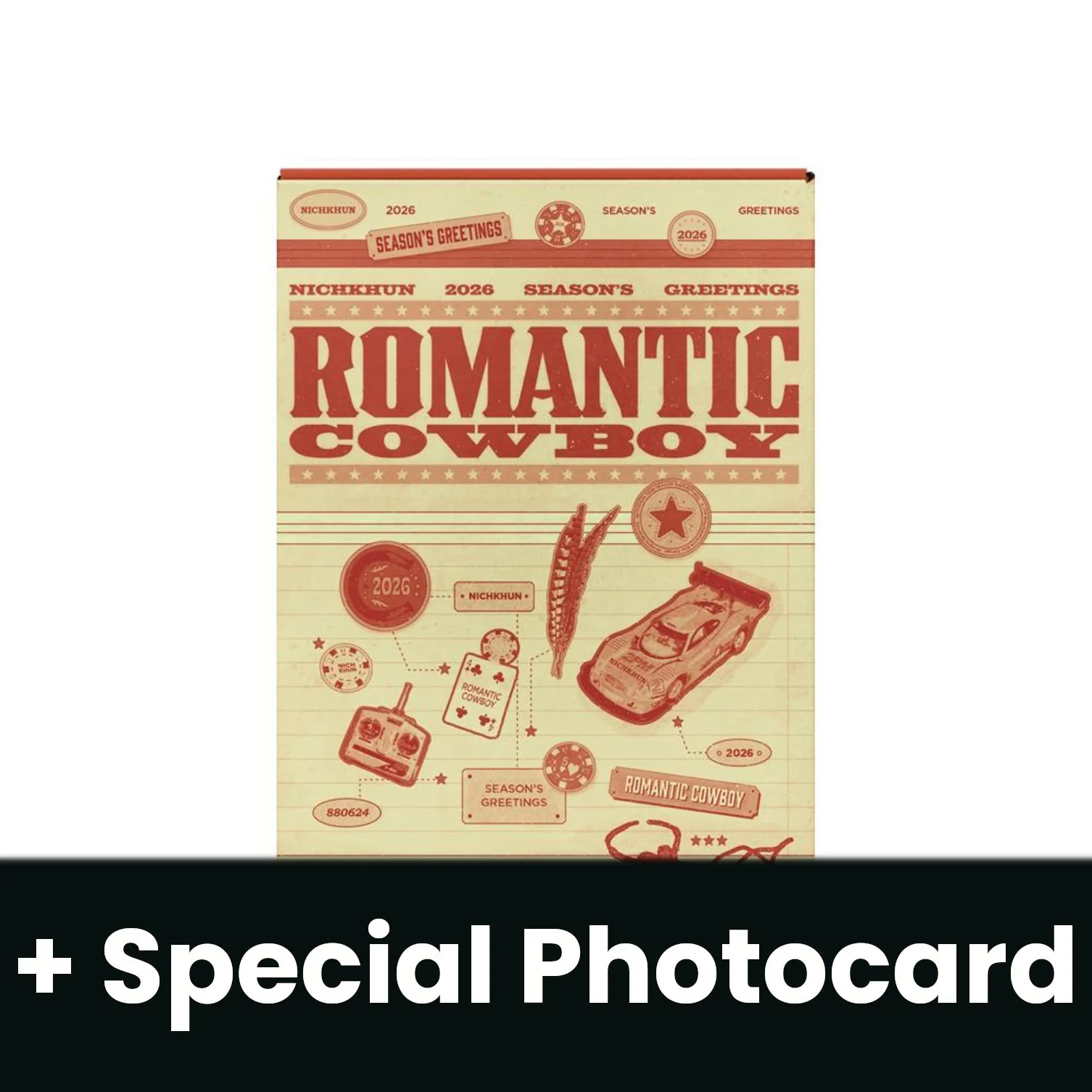 NICHKHUN (2PM) - 2026 SEASON'S GREETINGS (ROMANTIC COWBOY) + Special Photocard