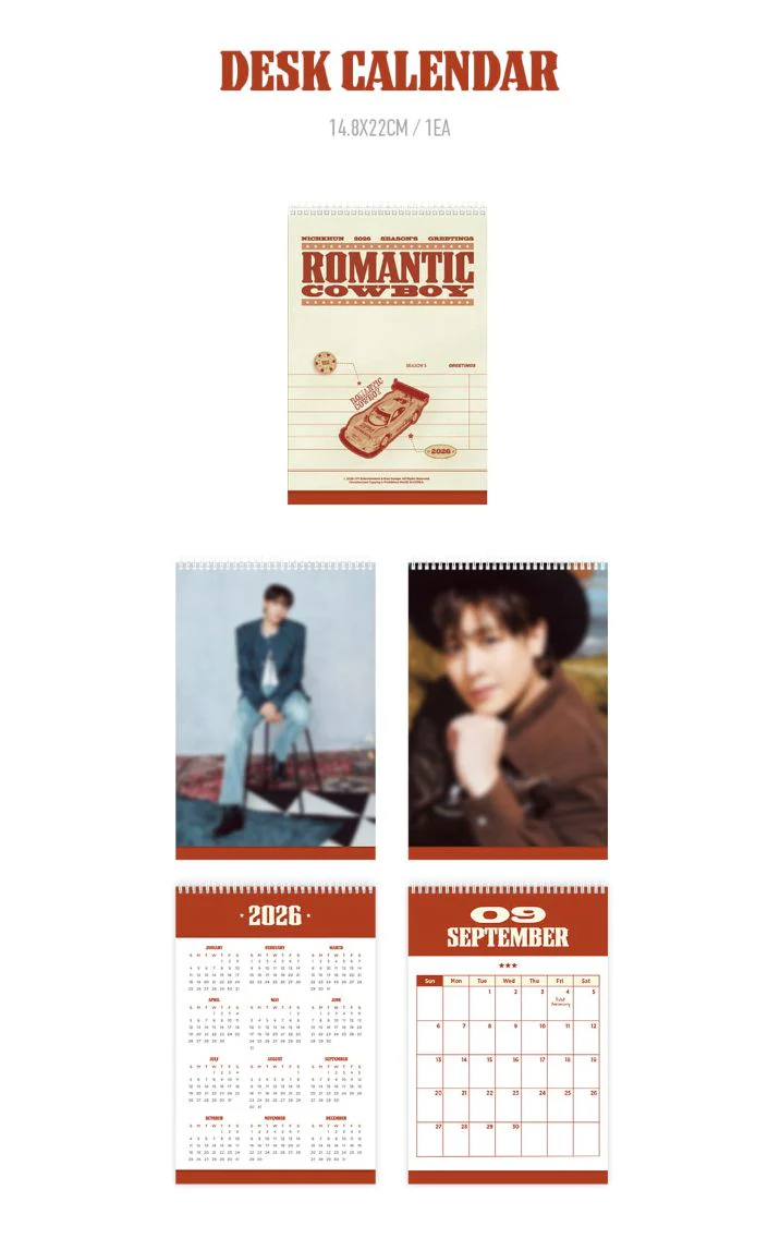NICHKHUN (2PM) - 2026 SEASON'S GREETINGS (ROMANTIC COWBOY) + Special Photocard - Image 4
