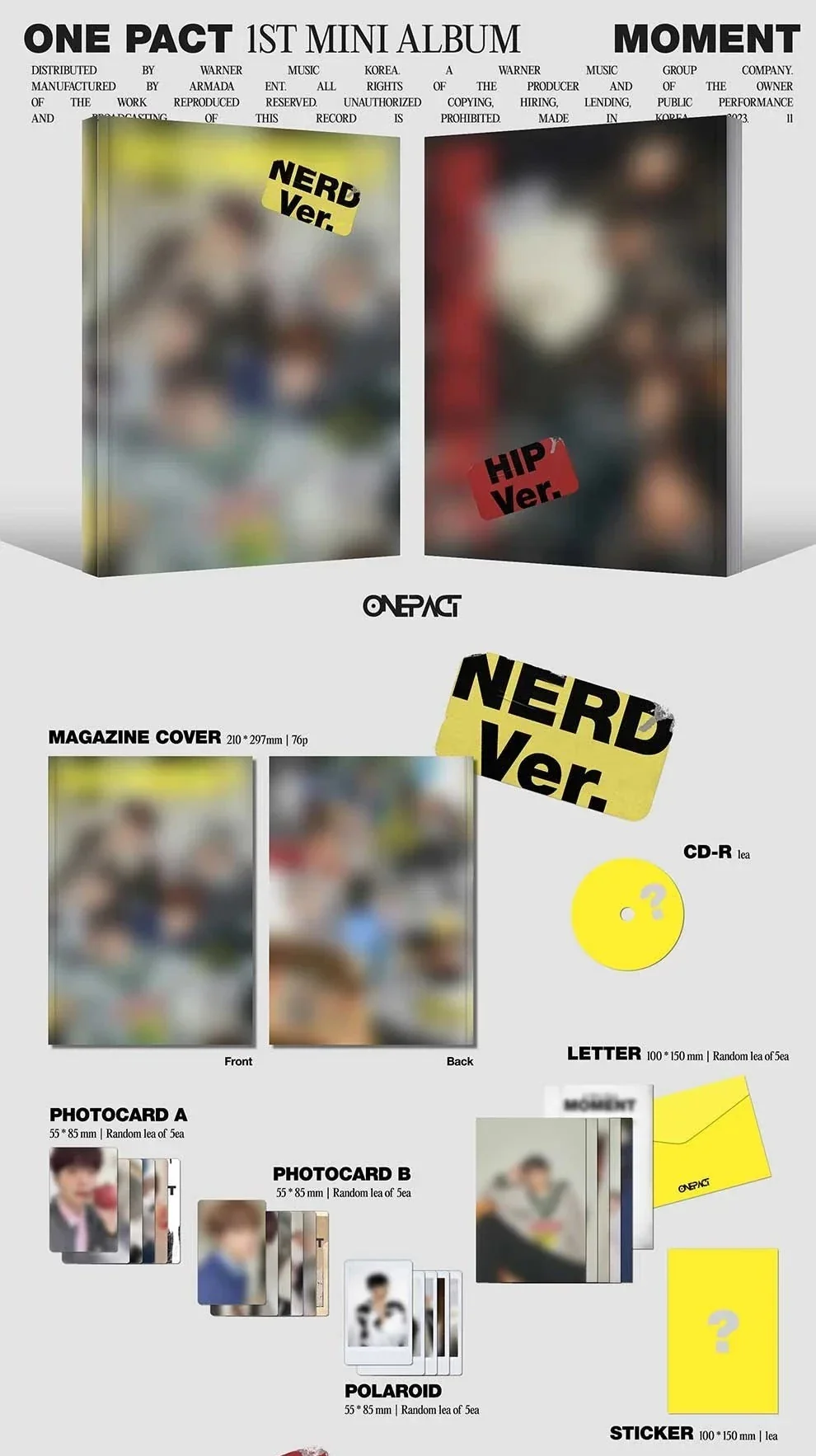 ONE PACT - MOMENT (1ST MINI ALBUM) - Image 2