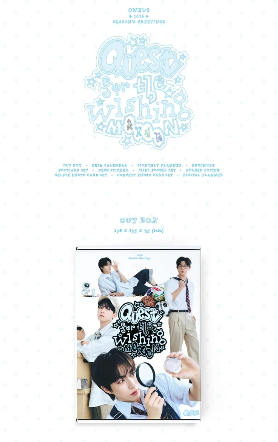 ONEUS - 2026 SEASON'S GREETINGS (QUEST FOR THE WISHING MOON) + Bizent Gift - Image 3