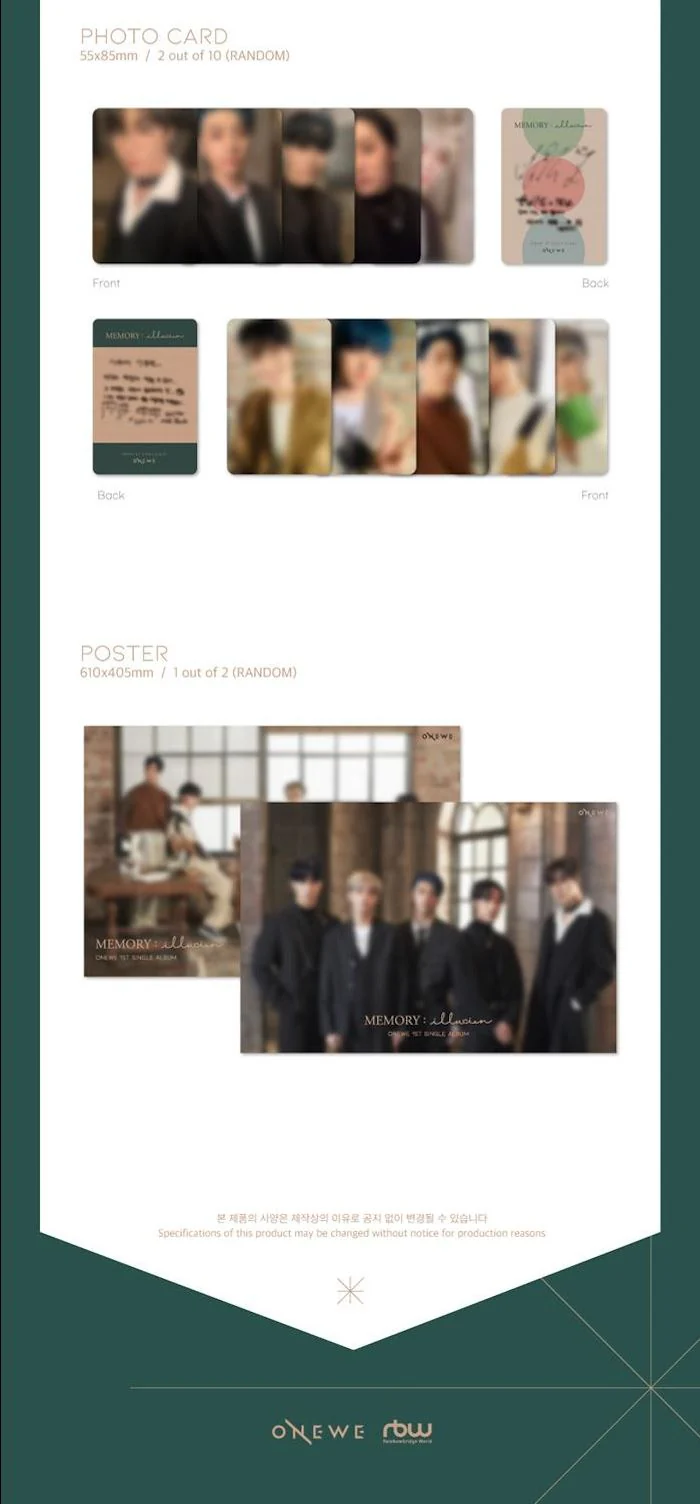 ONEWE - 1st single [MEMORY: illusion] - Image 4