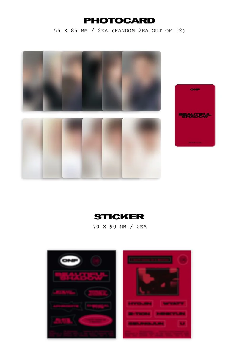 ONF - BEAUTIFUL SHADOW (8TH MINI ALBUM) POCA ALBUM - Image 4