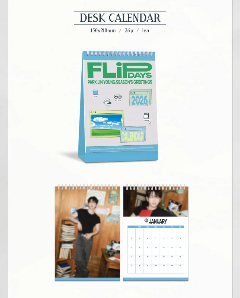 PARK JIN YOUNG (GOT7) - 2026 SEASON'S GREETINGS (FLIP DAYS) + Extra Photocard - Image 5