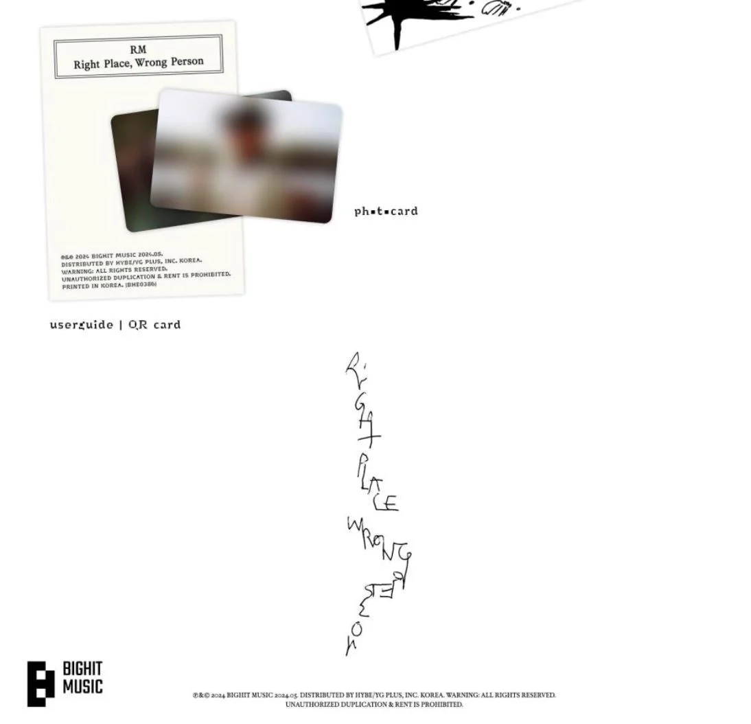 RM (BTS) - RIGHT PLACE, WRONG PERSON (2ND SOLO ALBUM) WEVERSE ALBUMS VER. - Image 4