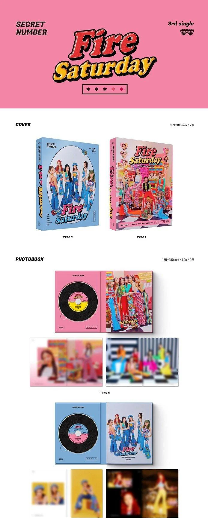 SECRET NUMBER - Fire Saturday (3rd Single Album) - Image 2