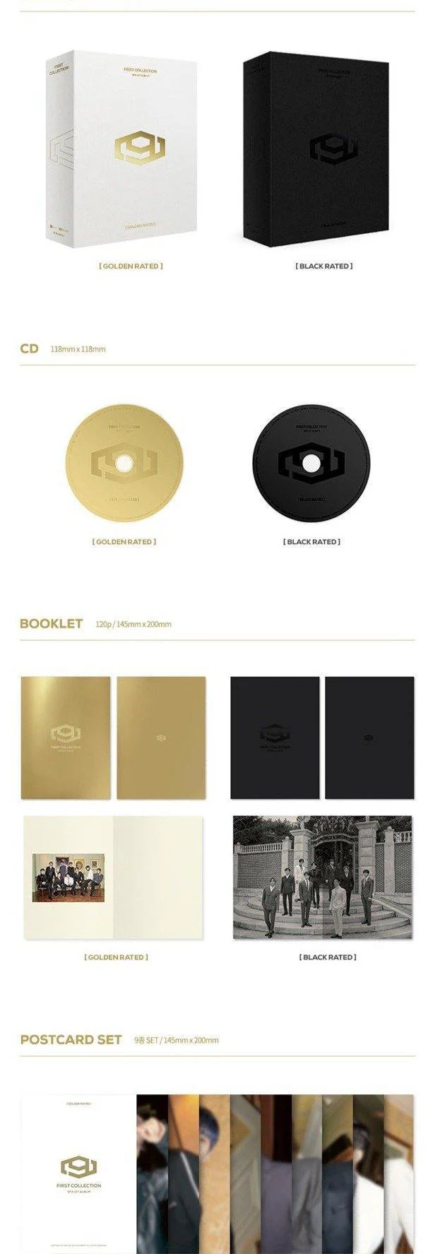 SF9 - Vol.1 [FIRST COLLECTION] (A:Golden / B: Black Ver.) - Image 2