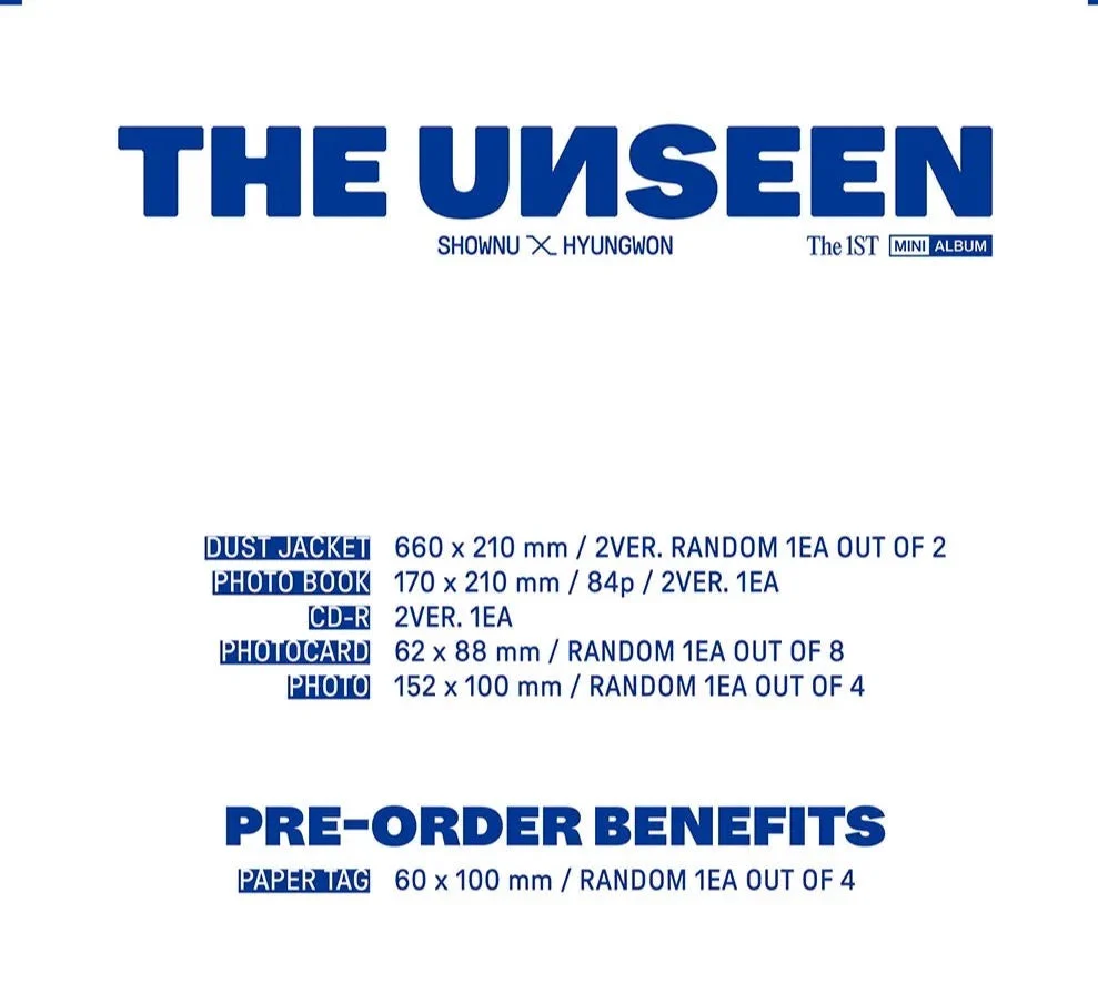 SHOWNU X HYUNGWON (MONSTA X) - THE UNSEEN (1ST MINI ALBUM) - Image 2