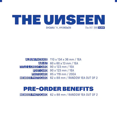 SHOWNU X HYUNGWON (MONSTA X) - THE UNSEEN (KIT VER.) - Image 2