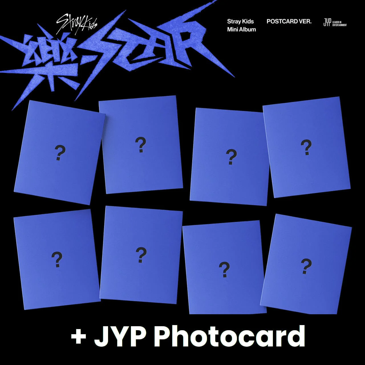 Stray Kids - ROCK-STAR (樂-STAR) Postcard Ver. + JYP Photocard