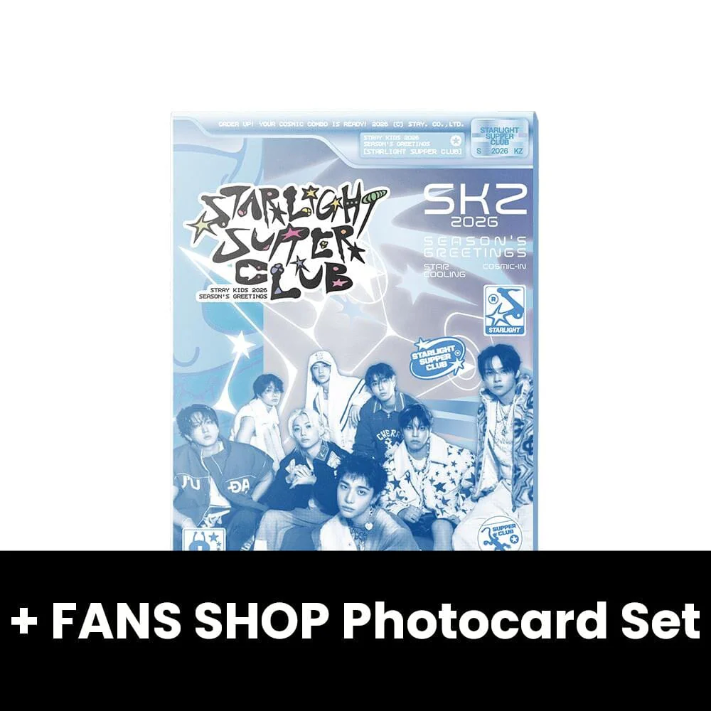 STRAY KIDS - 2026 SEASON'S GREETINGS (STARLIGHT SUPER CLUB) + FANS SHOP Photocard Set