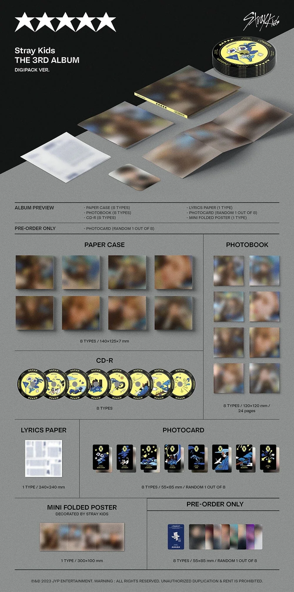 STRAY KIDS - 5 STAR (★★★★★) Digipack (3rd Full Album) - Image 2