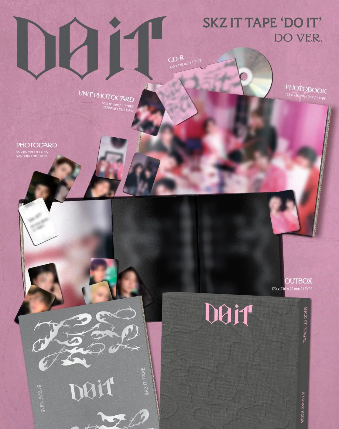 STRAY KIDS - DO IT (DO VER.) (LIMITED) + Makestar Photocard - Image 3