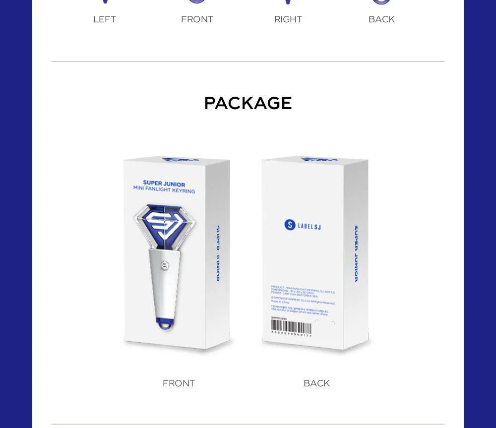 [SUPER JUNIOR] Official Fanlight (Light Stick) Mini Keyring VER 2.0 - Image 5