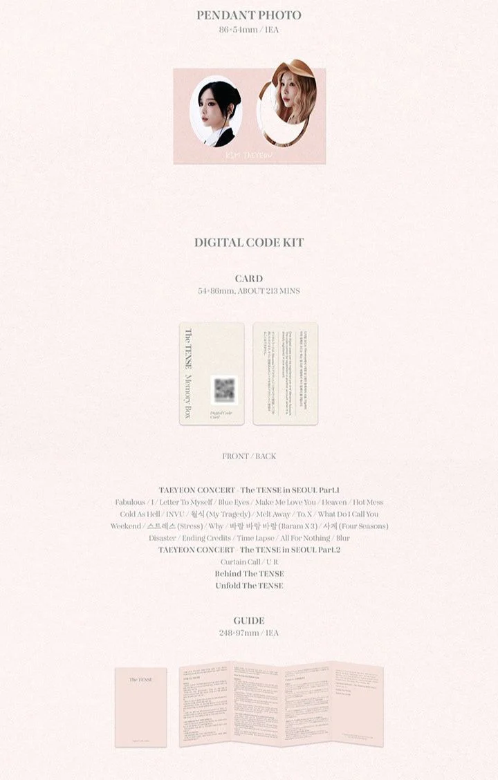 TAEYEON - CONCERT THE TENSE MEMORY BOX - Image 3