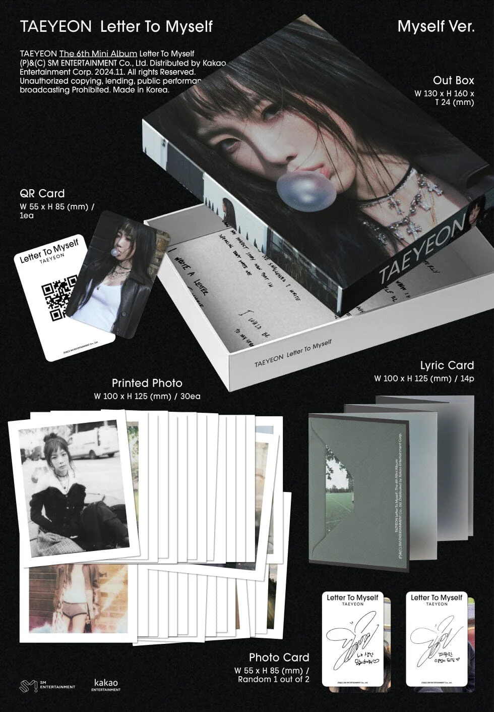 TAEYEON - LETTER TO MYSELF (MYSELF VER.) (SMART ALBUM) - Image 2