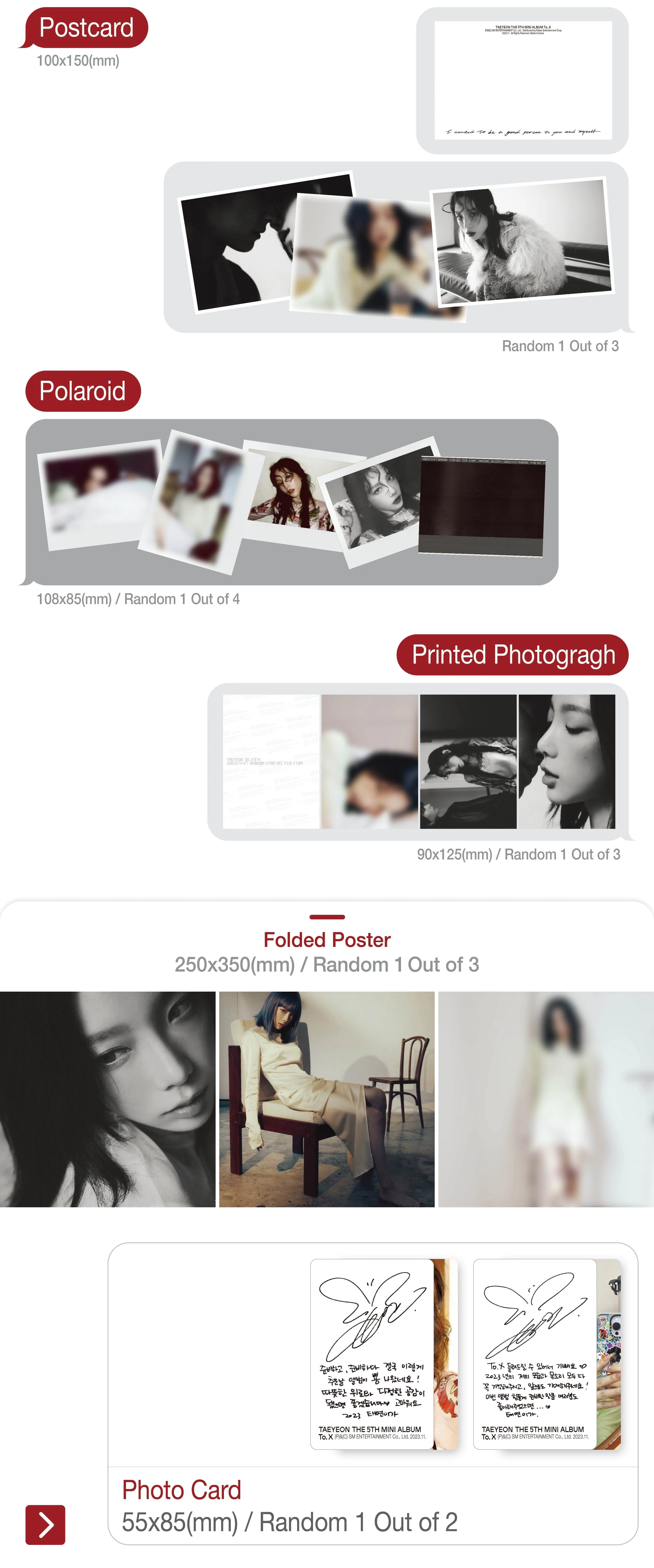 TAEYEON (SNSD) - TO. X (5TH MINI ALBUM) - Image 3