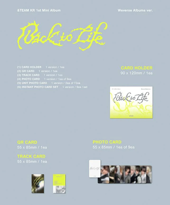 &TEAM - BACK TO LIFE (1ST KOREAN MINI ALBUM) (PHOTOCARD BOX) (WEVERSE ALBUMS VER.) - Image 2