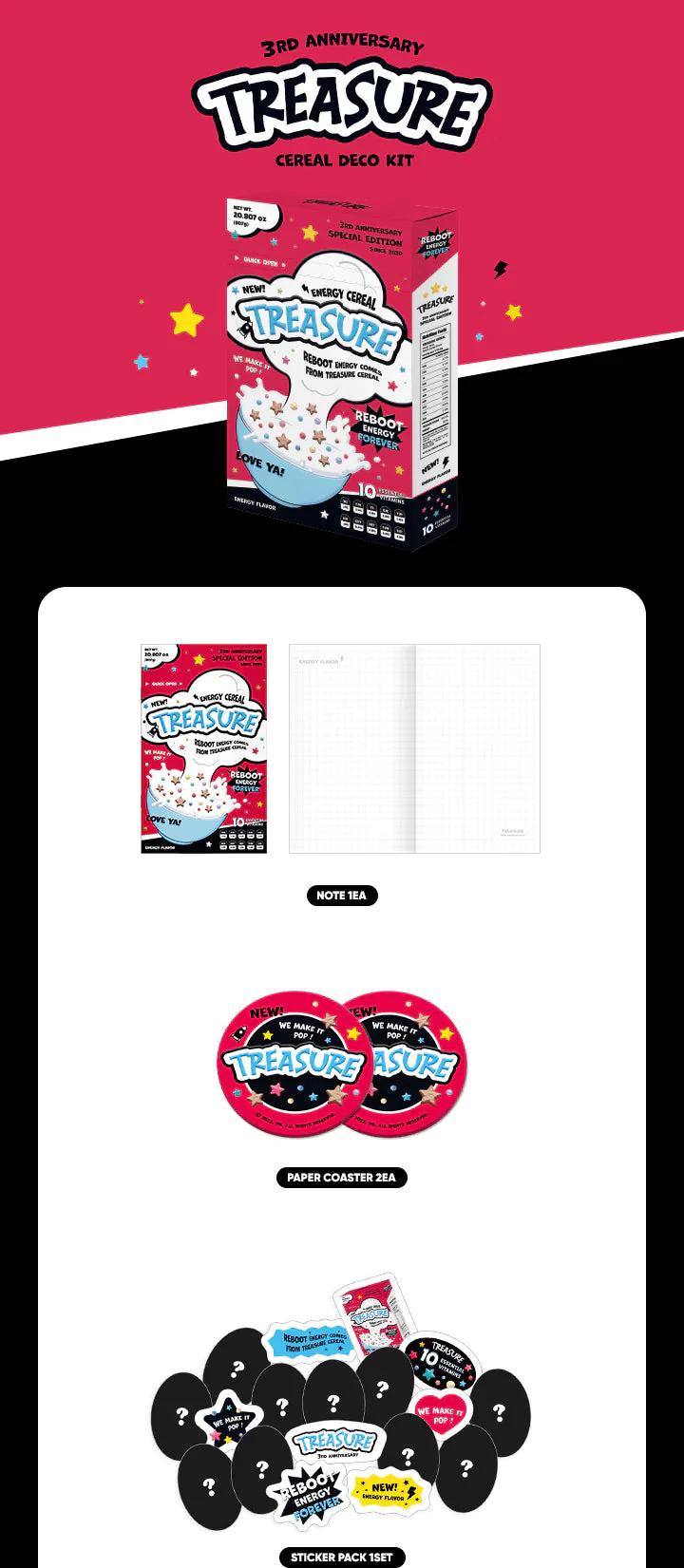 TREASURE - 2023 DEBUT ANNIVERSARY CEREAL DECO KIT - Image 2