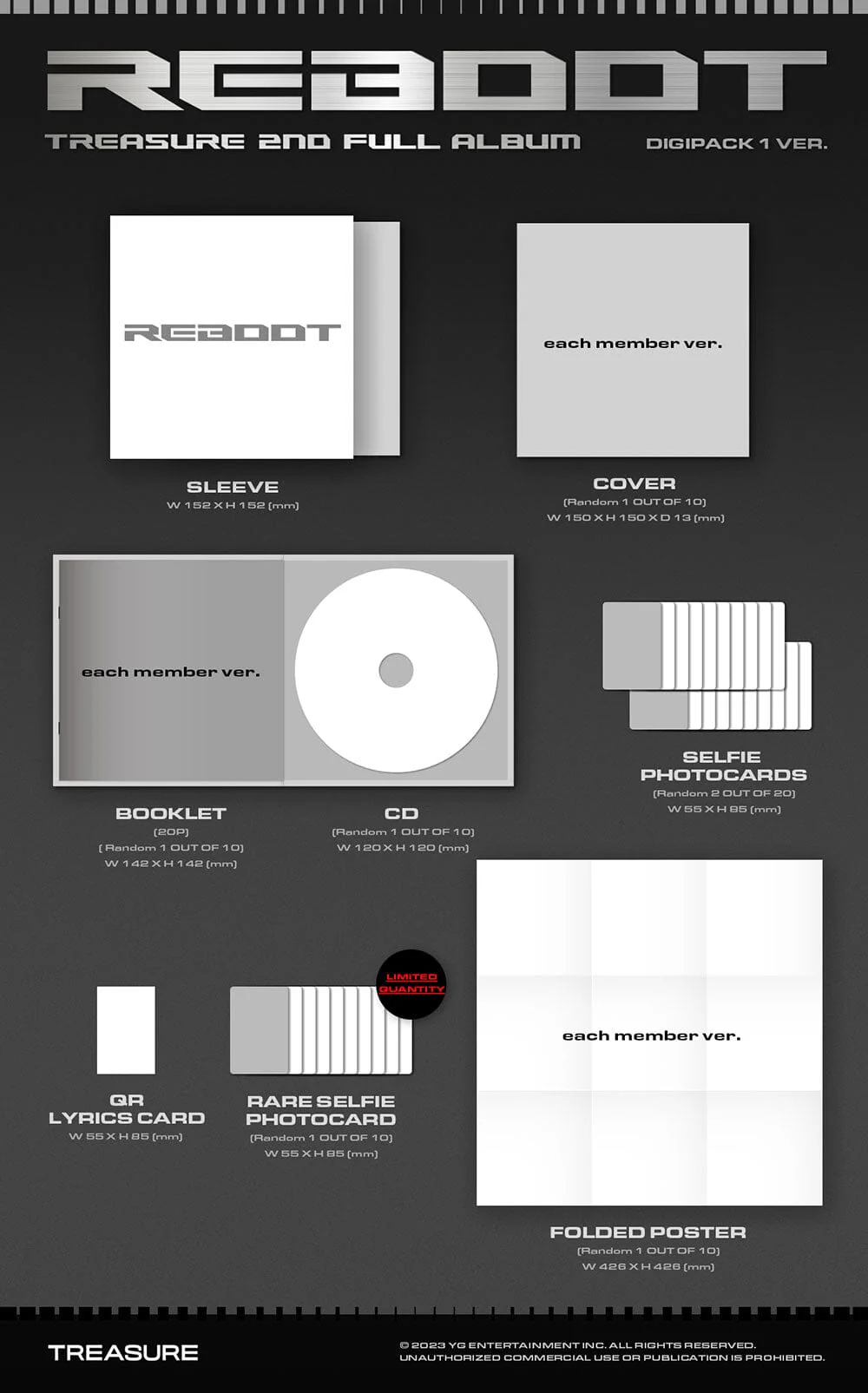 TREASURE - 2ND FULL ALBUM [REBOOT] (DIGIPACK VER.) - Image 2